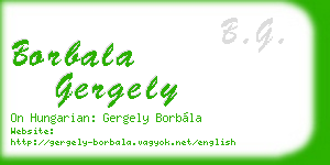 borbala gergely business card