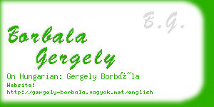 borbala gergely business card